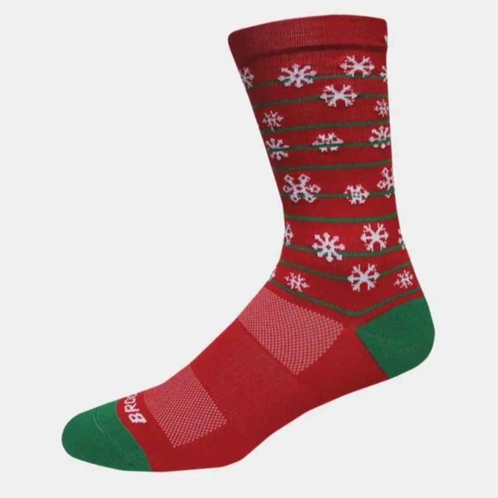 NWT Brooks Adults' Tempo Knit Run Merry Crew Socks in L/XL UNISEX